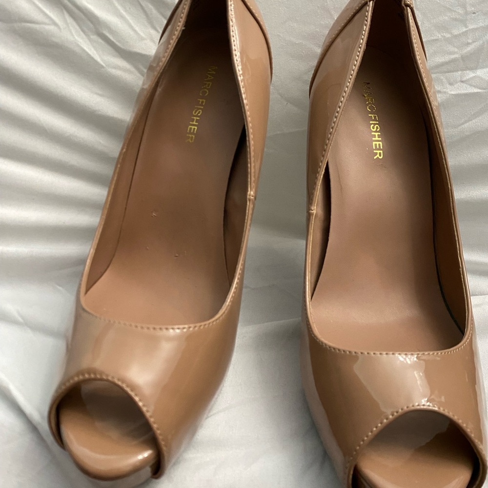 Marc Fisher Women's Nude Peep Toe Heels